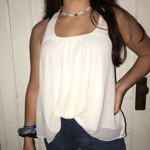 White tank with back detail